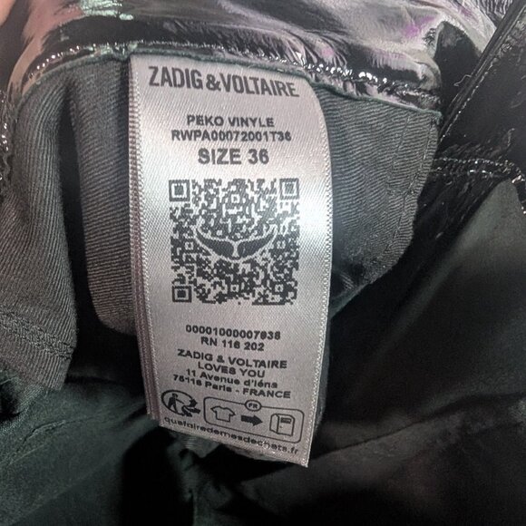 Zadig & Voltaire | Peko Vinyl Leather Pants In Black - Picture 12 of 15